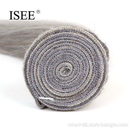 High Quality Factory Direct Sale Peruvian Grey Color Hair Weave